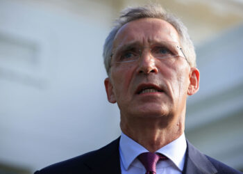 WASHINGTON, DC - JUNE 07: NATO Secretary General Jens Stoltenberg talks to reporters following a meeting with President Joe Biden at the White House on June 7, 2021 in Washington, DC. Stoltenberg is meeting with Biden ahead of the U.S. president’s scheduled to travel to the UK and Europe this week for economic and security meetings with the G7 and a bilateral meeting with Russian President Vladimir Putin in Geneva. (Photo by Chip Somodevilla/Getty Images)