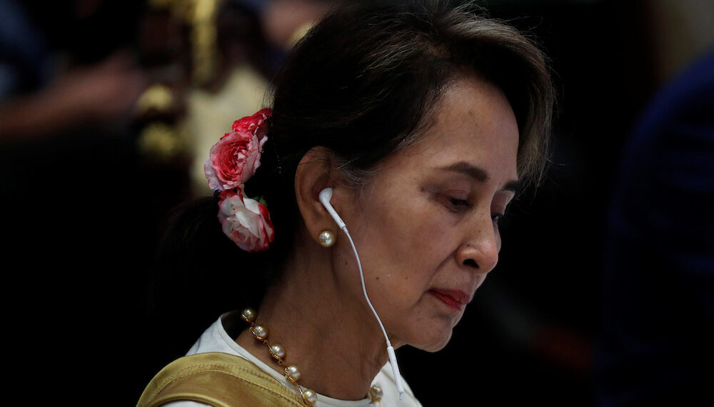 Myanmar State Counsellor Aung San Suu Kyi arrives for a plenary session during the 34th ASEAN Summit in Bangkok, Thailand, June 22, 2019. REUTERS/Jorge Silva