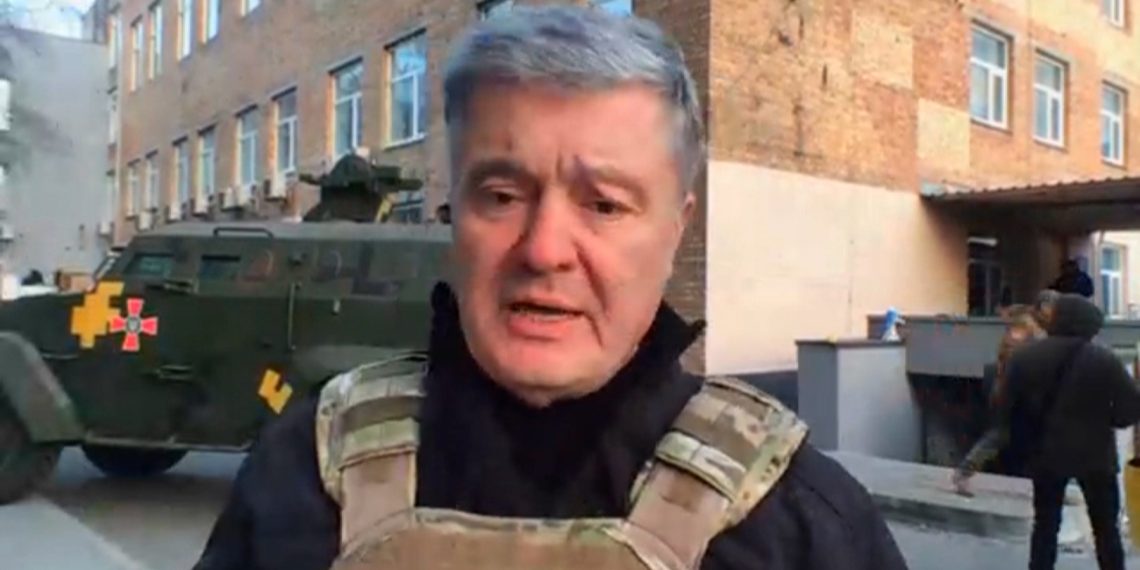 Former Ukrainian President Petro Poroshenko speaks with CNN on Saturday. (CNN)