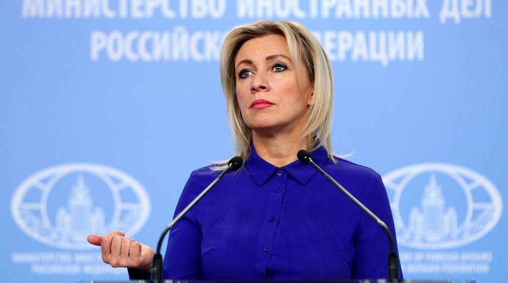 MOSCOW, RUSSIA - JANUARY 21, 2021: Russian Foreign Ministry Spokeswoman Maria Zakharova during a press briefing on Russia's current foreign policy. Russian Foreign Ministry Press Office/TASS

Ðîññèÿ. Ìîñêâà. Îôèöèàëüíûé ïðåäñòàâèòåëü ÌÈÄ Ðîññèè Ìàðèÿ Çàõàðîâà âî âðåìÿ áðèôèíãà ïî òåêóùèì âîïðîñàì âíåøíåé ïîëèòèêè. Ïðåññ-ñëóæáà ÌÈÄ ÐÔ/ÒÀÑÑ