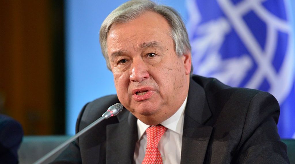 Berlin, Germany - November 04: Antonio Guterres, High Commissioner for Refugees of UNHCR, attends a press conference in german foreign office  on November 04, 2015 in Berlin, Germany. (Photo by Michael Gottschalk/Photothek via Getty Images)