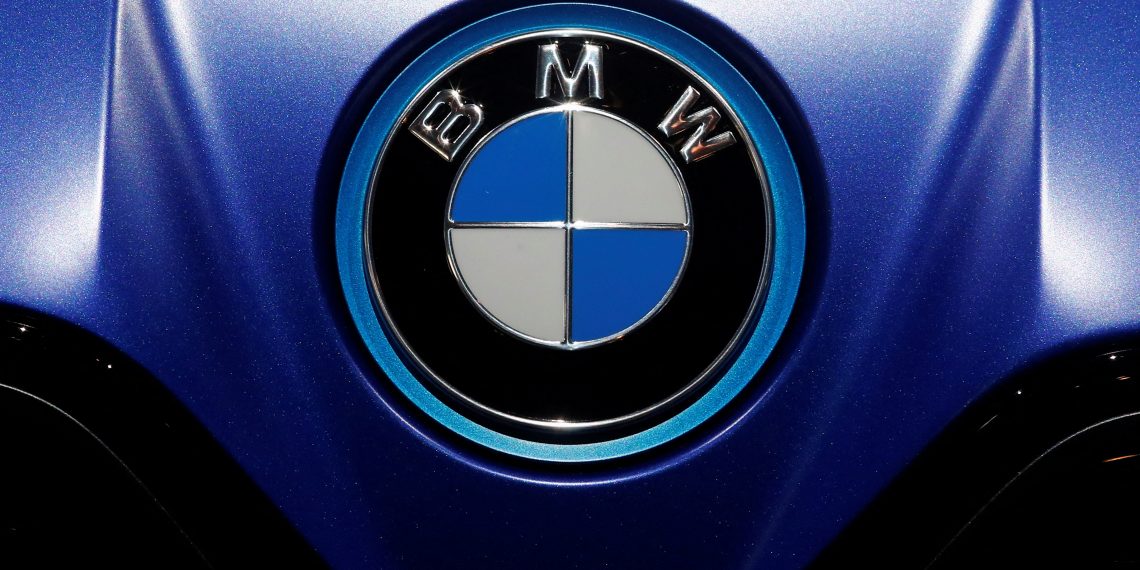 FILE PHOTO: BMW logo is seen during Munich Auto Show, IAA Mobility 2021 in Munich, Germany, September 8, 2021. REUTERS/Wolfgang Rattay