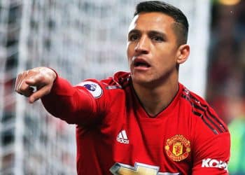 Manchester United's Alexis Sanchez points during the Premier League match at the Old Trafford Stadium, Manchester. Picture date 6th October 2018. Picture credit should read: Matt McNulty/Sportimage via PA Images