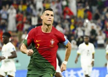 joie des joueurs du Portugal apres le but de CRISTIANO RONALDO POR sur penalty FOOTBALL : Portugal vs Ghana - Groupe H - coupe du Monde Qatar 2022 - 24/11/2022 JBAutissier/Panoramic PUBLICATIONxNOTxINxFRAxITAxBEL