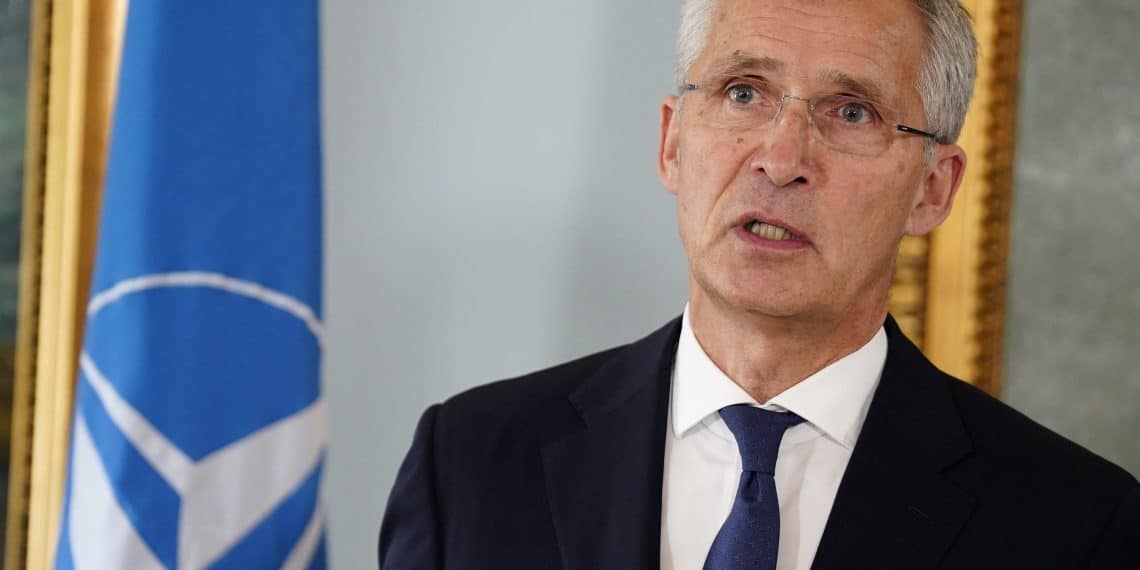 NATO Secretary General Jens Stoltenberg speaks at a news conference at Kastellet in Kommandantgaarden, Copenhagen, Denmark May 19, 2022. Martin Sylvest/Ritzau Scanpix/via REUTERS