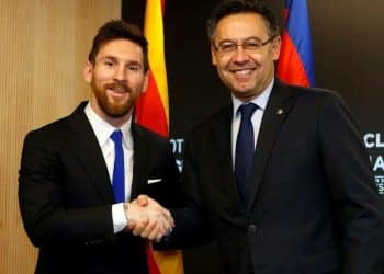 September 20, 2022: Lionel Messi y Josep Maroa Bartomeu cuando firmaron el oltimo contrato de la Pulga en Barcelona, en 2017 - ZUMAla2_ 20220920_zaa_la2_014 Copyright: xLaxNacionx