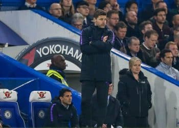 firo : 27.02.2019 Fußball, Fussball,Premier League,Saison 2018/2019, FC Chelsea - Tottenham Hotspur Trainer, Tottenham Hotspur Manager Mauricio Pochettino