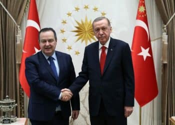 Ankara, 26. januara 2023.- Prvi potpredsednik Vlade i ministra spoljnih poslova Ivice Daèiæa, danas se u predsednièkoj palati u Ankari sastao sa predsednikom Turske, Redepom Tajipom Erdoganom. Tema su bilateralni odnosi Srbije i Turske. FOTO TANJUG/ SLUBA ZA ODNOSE SA JAVNOÆU PREDSEDNIKA TURSKE, fotografija niske rezolucije/ nr