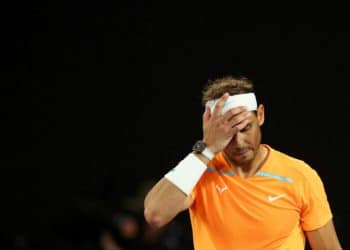 Tennis - Australian Open - Melbourne Park, Melbourne, Australia - January 18, 2023 Spain's Rafael Nadal looks dejected after losing his second round match against Mackenzie Mcdonald of the U.S. REUTERS/Carl Recine     TPX IMAGES OF THE DAY