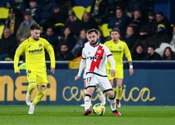 January 30, 2023, VILLARREAL, CASTELLON, SPAIN: Unai Lopez of Rayo Vallecano in action during the Santander League match between Villareal CF and Rayo Vallecano at the La Ceramica Stadium on January 30, 2023, in Castellon, Spain. VILLARREAL SPAIN - ZUMAa181 20230130_zaa_a181_052 Copyright: xIvanxTerronx