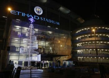 Soccer Football - Carabao Cup - Round of 16 - Manchester City v Liverpool - Etihad Stadium, Manchester, Britain - December 22, 2022 General view outside the stadium before the match Action Images via Reuters/Jason Cairnduff EDITORIAL USE ONLY. No use with unauthorized audio, video, data, fixture lists, club/league logos or 'live' services. Online in-match use limited to 75 images, no video emulation. No use in betting, games or single club /league/player publications.  Please contact your account representative for further details. - UP1EICM1GUH2B