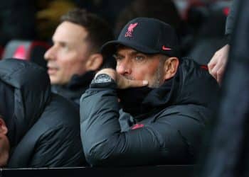 Football - 2022 / 2023 Premier League - AFC Bournemouth vs Liverpool - Vitality Stadium - Saturday 11th March 2023 Liverpool Manager Jurgen Klopp in deep thought before kick off at the Vitality Stadium Dean Court Bournemouth COLORSPORT / Shaun Boggust PUBLICATIONxNOTxINxUK