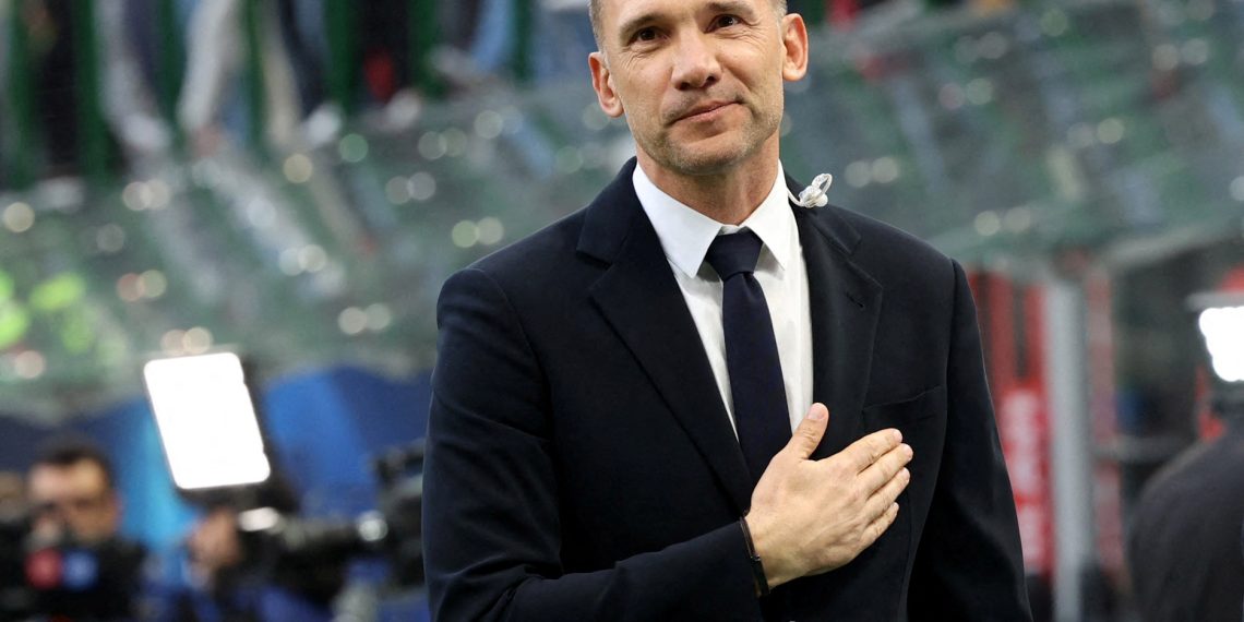 FILE PHOTO: Soccer Football - Champions League - Semi Final - First Leg - AC Milan v Inter Milan - San Siro, Milan, Italy - May 10, 2023 Former AC Milan player Andriy Shevchenko inside the stadium before the match REUTERS/Claudia Greco/File Photo