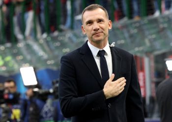 FILE PHOTO: Soccer Football - Champions League - Semi Final - First Leg - AC Milan v Inter Milan - San Siro, Milan, Italy - May 10, 2023 Former AC Milan player Andriy Shevchenko inside the stadium before the match REUTERS/Claudia Greco/File Photo